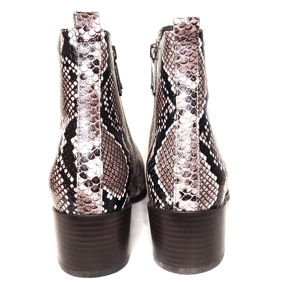 BLONDO Vella Snakeskin Waterproof Brown Ankle Boots Booties size 8M - Picture 7 of 8